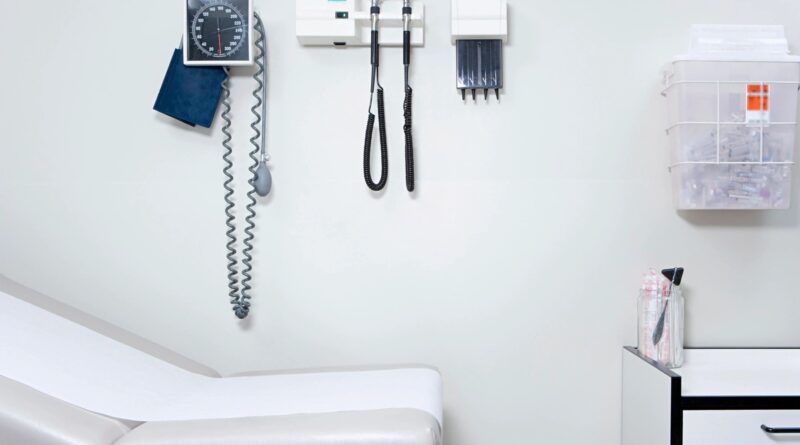 An exam room with equipment