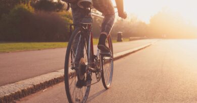 A person biking