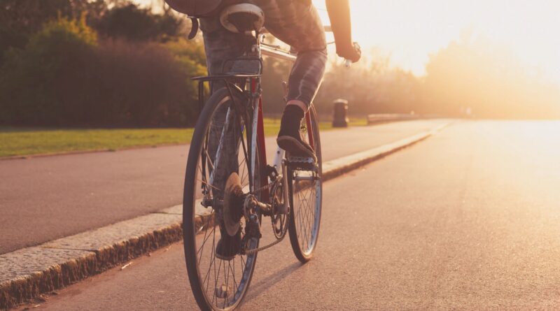 A person biking