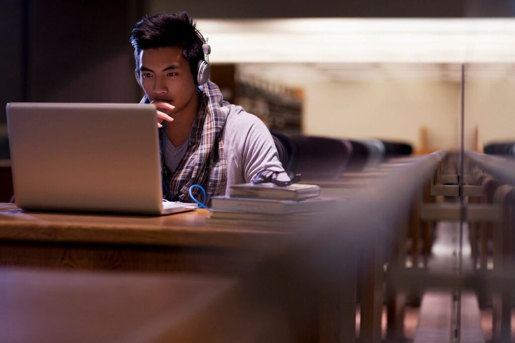 A man doing research