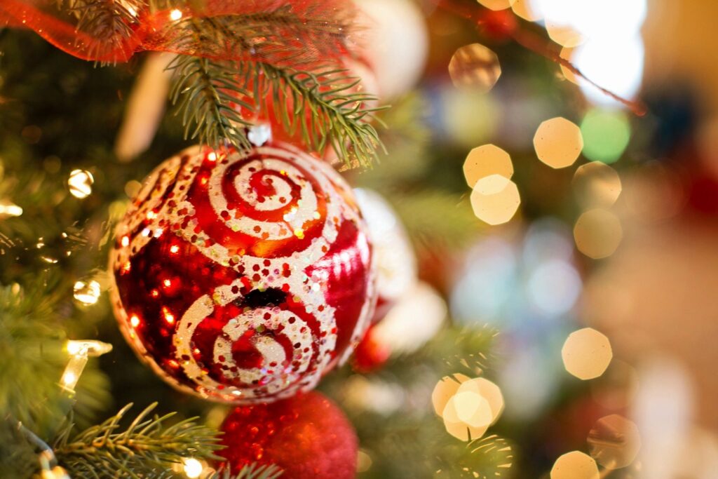 A Christmas Ornament on a Tree