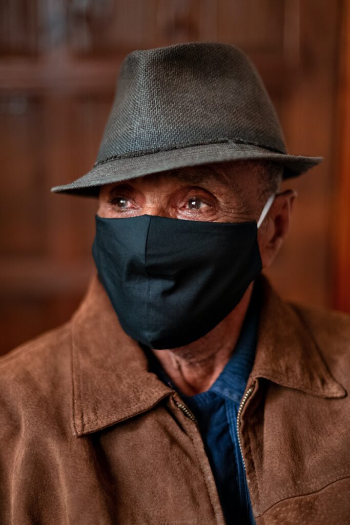man wearing face mask