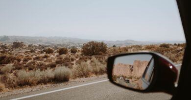 car driving in desert