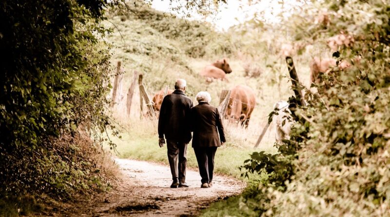 Retired Couple Walking