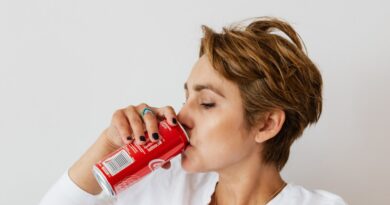 woman drinking soda