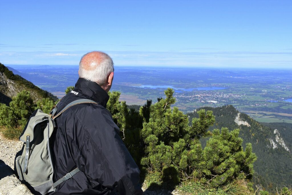 senior man at scenic overlook