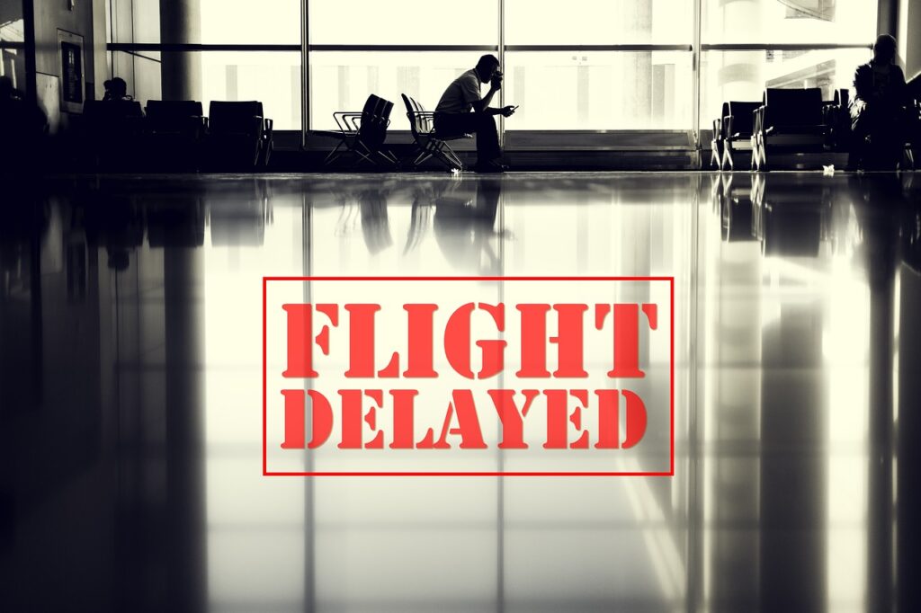 flight delayed graphic