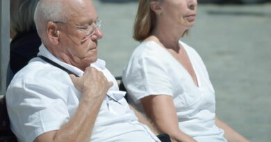 elderly waiting in heat