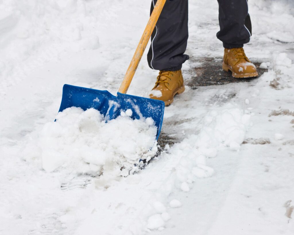 shoveling snow