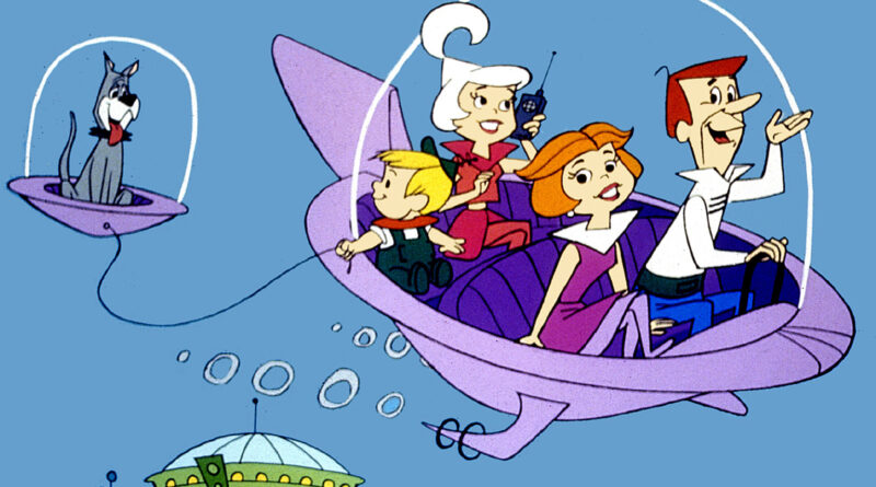The Jetsons in flying car