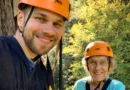 Grandma Joy and Brad ziplining