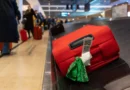 suitcase with ribbon