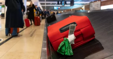 suitcase with ribbon
