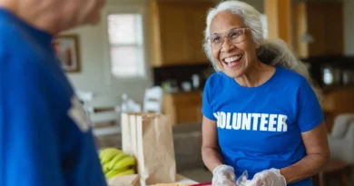 senior woman volunteer