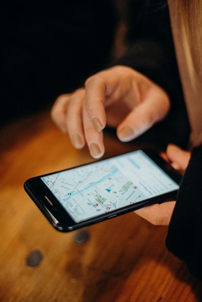 map on smartphone